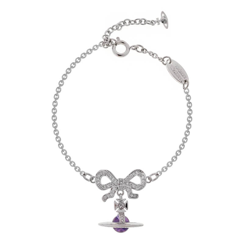 OCTAVIE three dimensional diamond bracelet with bow