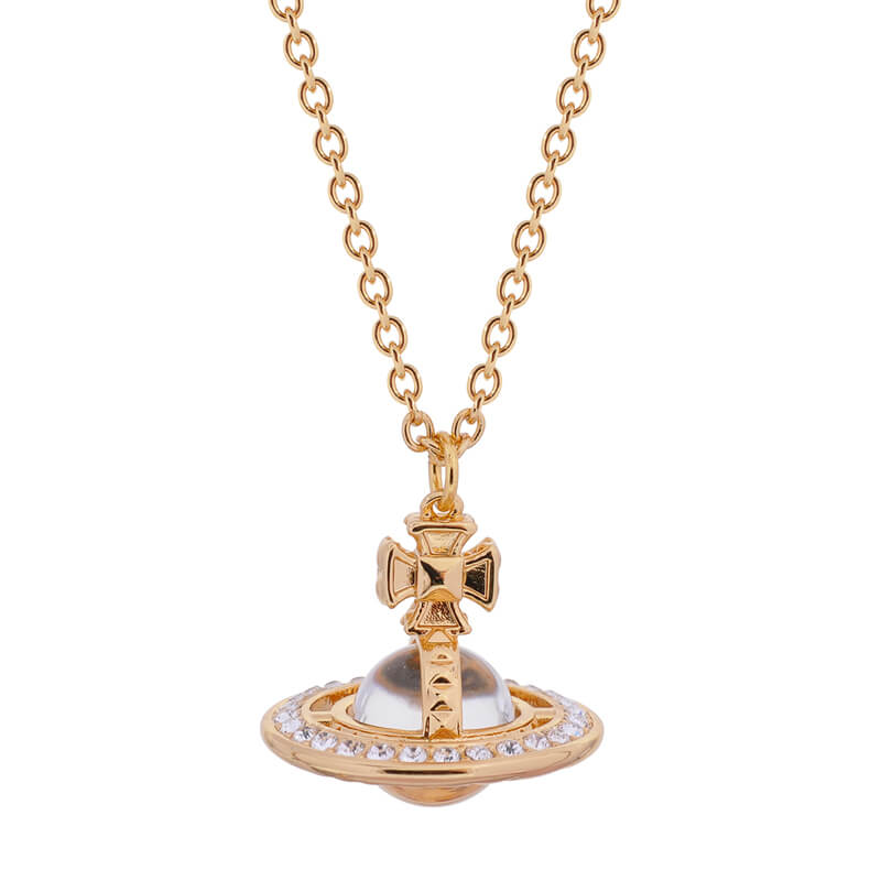 PINA riveted glass beads three-dimensional necklace small