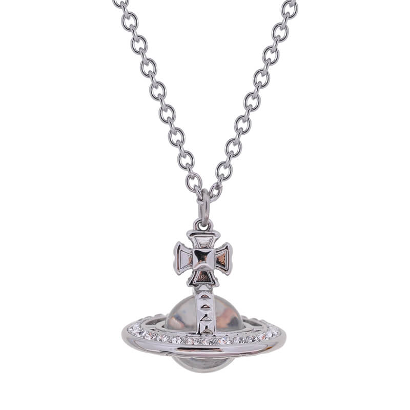 PINA riveted glass beads three-dimensional necklace small