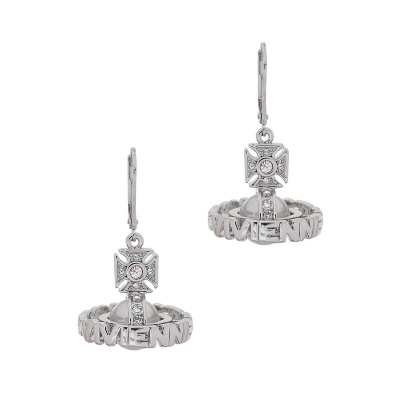 PAISLEY ORB three-dimensional letter earrings