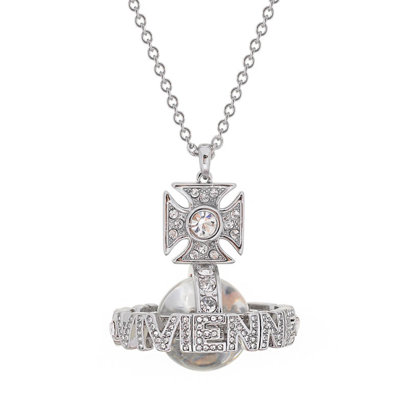 PAISLEY ORB three-dimensional letter necklace