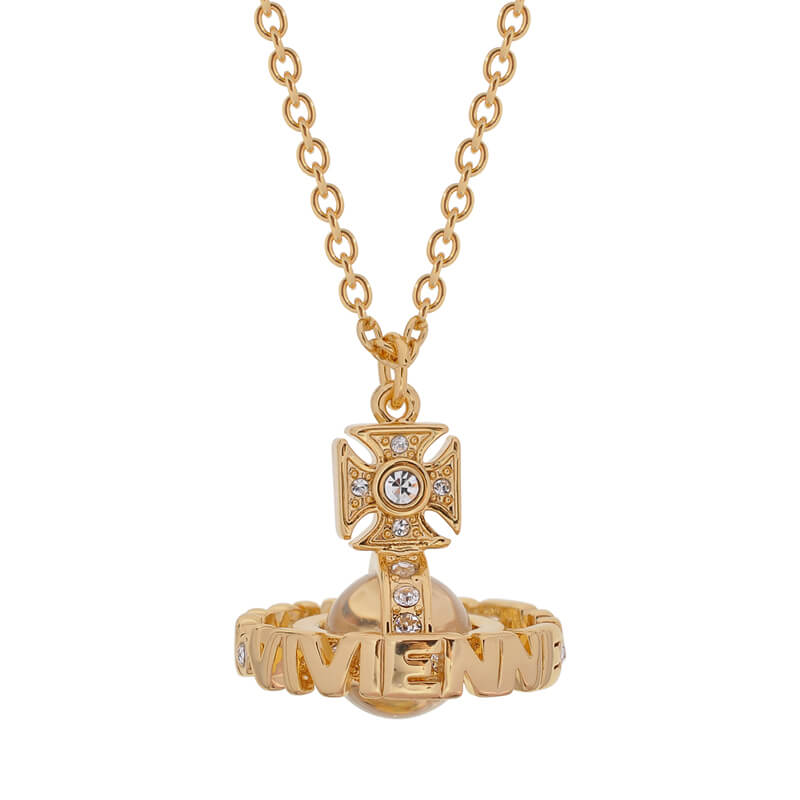 PAISLEY ORB three-dimensional letter necklace