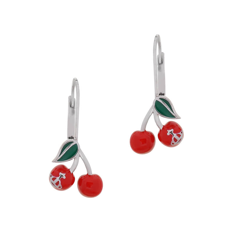 Cubic Cherry Earrings