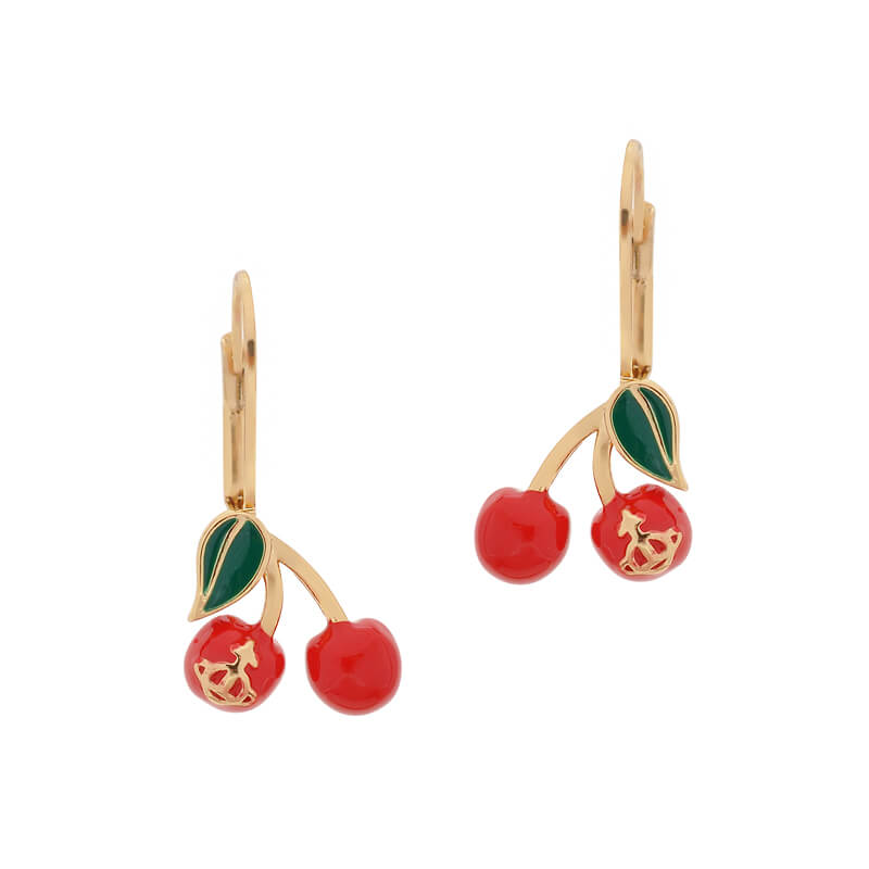 Cubic Cherry Earrings