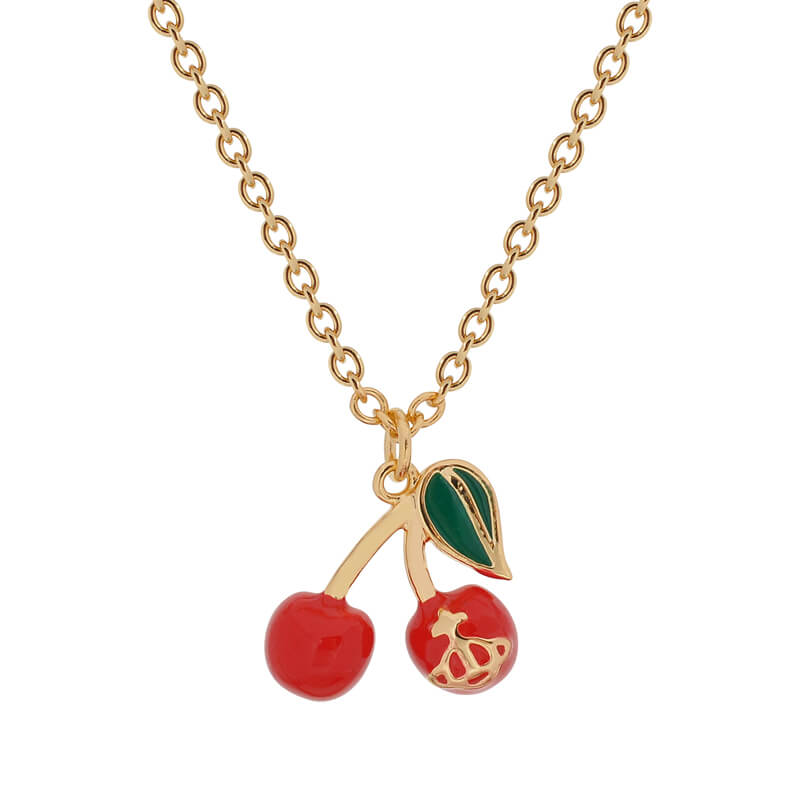 Cubic Cherry Necklace