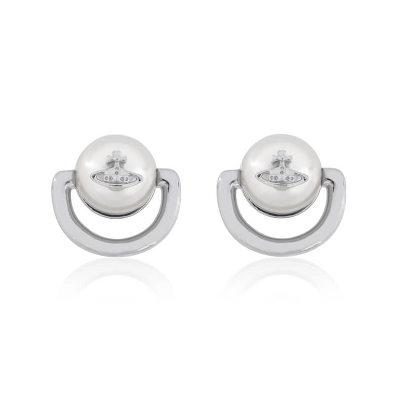 CELIA Half-hoop pearl earrings