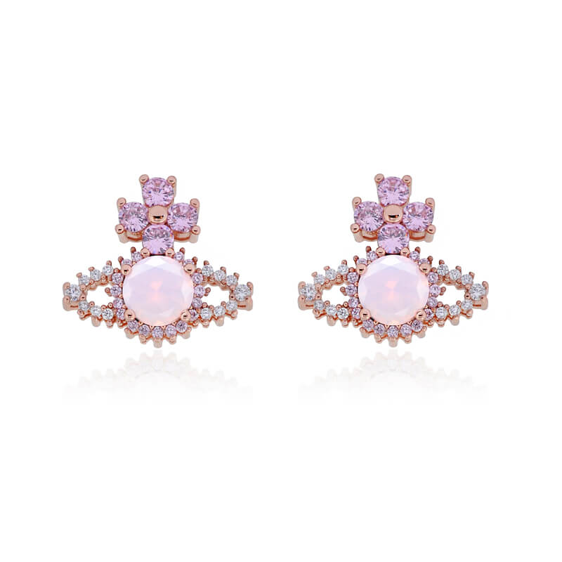VALENTINA Lace Full Diamond Zirconia Earrings