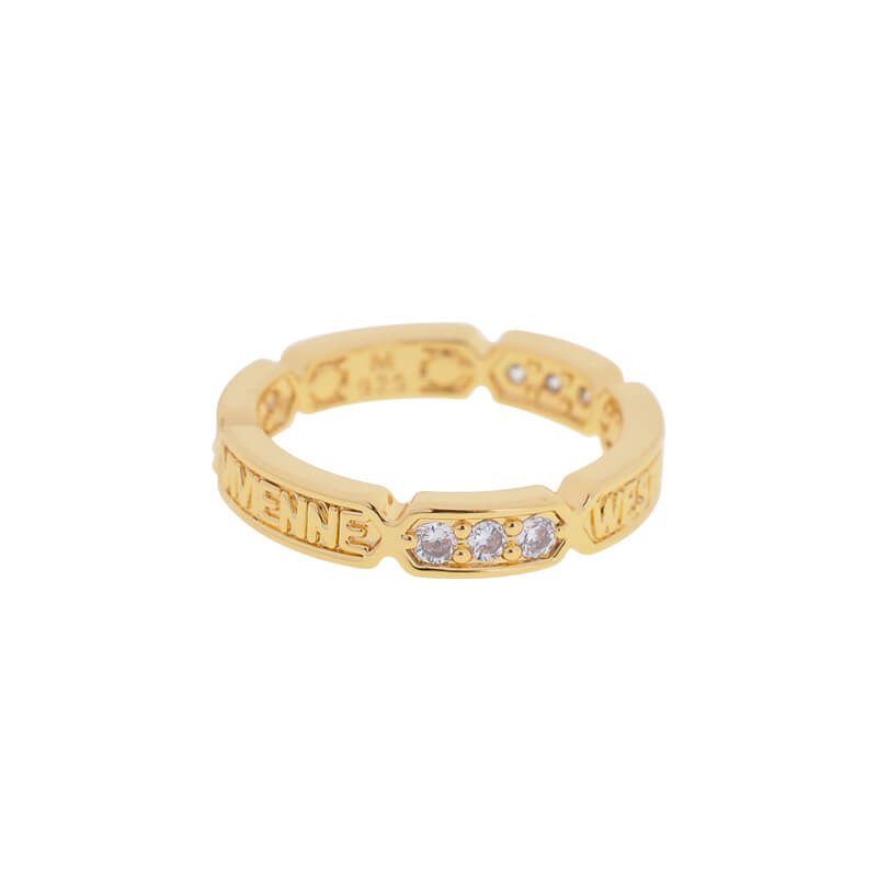 THETIS Spacer Diamond Alphabet Rings