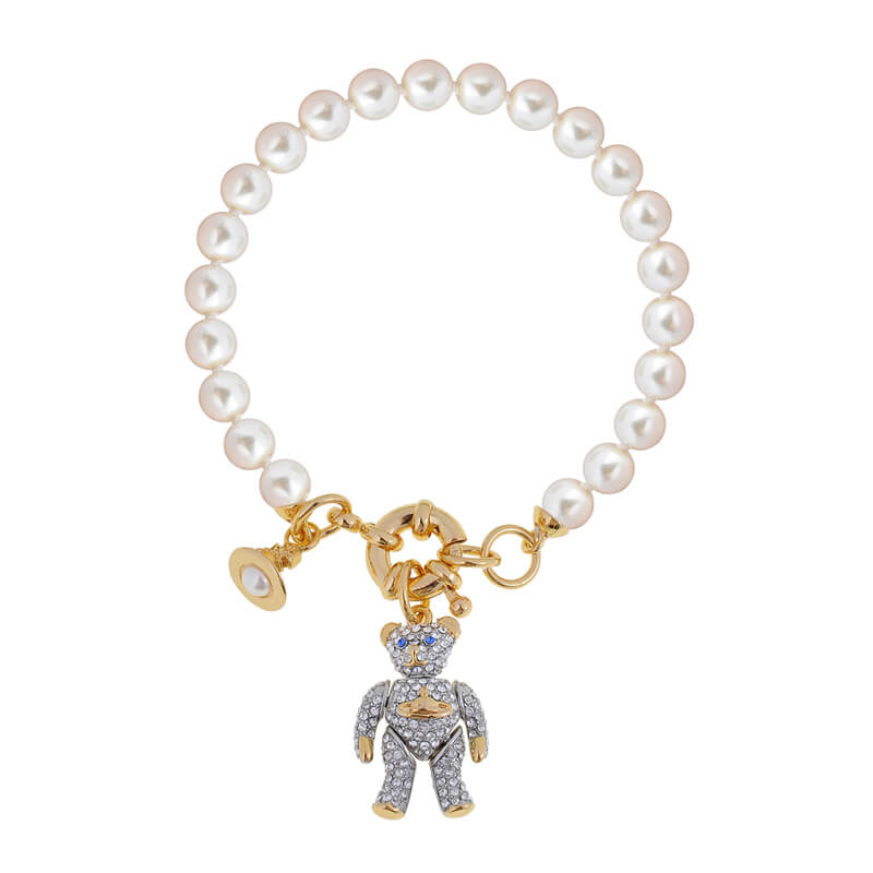 TEDDY Cubic Movable Bear Pearl Bracelets