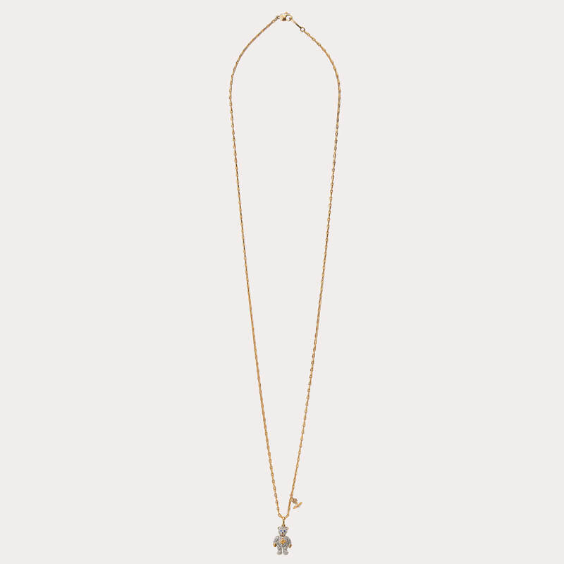 TEDDY Cubic Movable Bear Chain Necklace