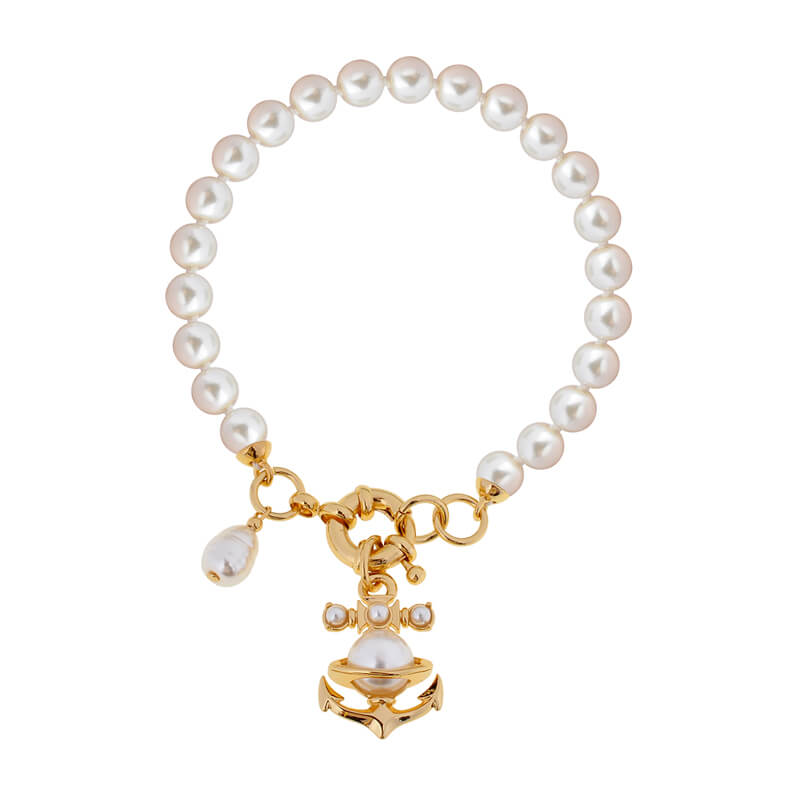 MARIALENA small boat anchor pearl bracelets