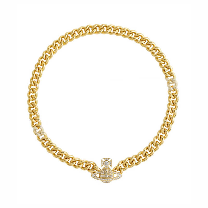 GRAZIELLA Full Diamond Suction Stone Necklace