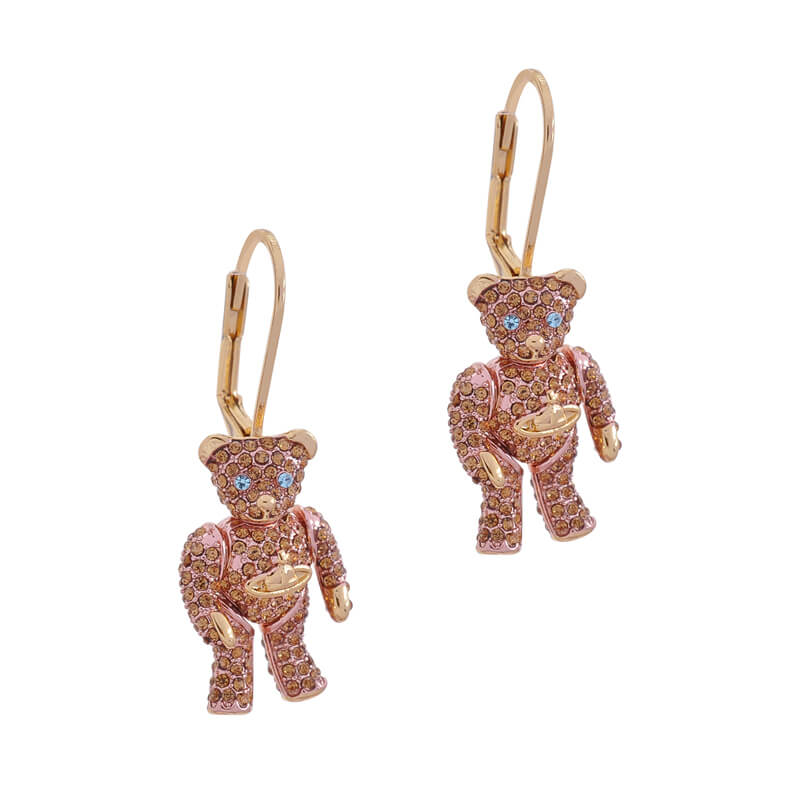 TEDDY Mini Cubic Movable Bear Earrings