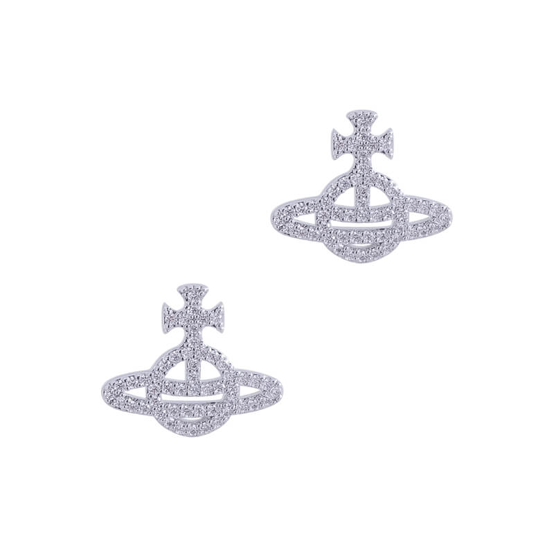 Line Zirconia Earrings