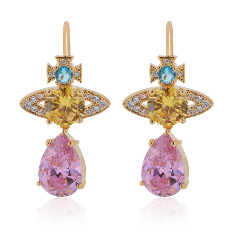 ISMENE Full Diamond Drop Earrings
