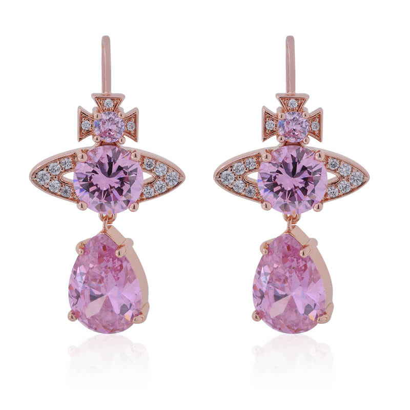 ISMENE Full Diamond Drop Earrings