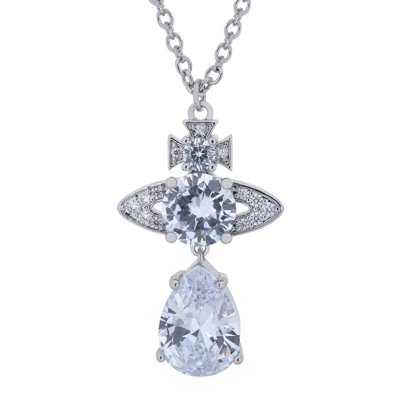 ISMENE Full Diamond Drop Necklace