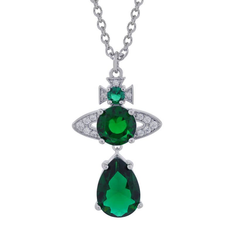 ISMENE Full Diamond Drop Necklace