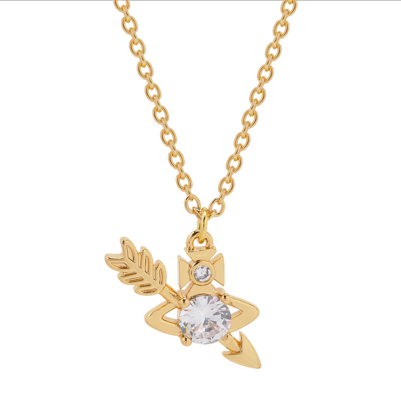 GINGER Feather Arrow Four Claw Necklace