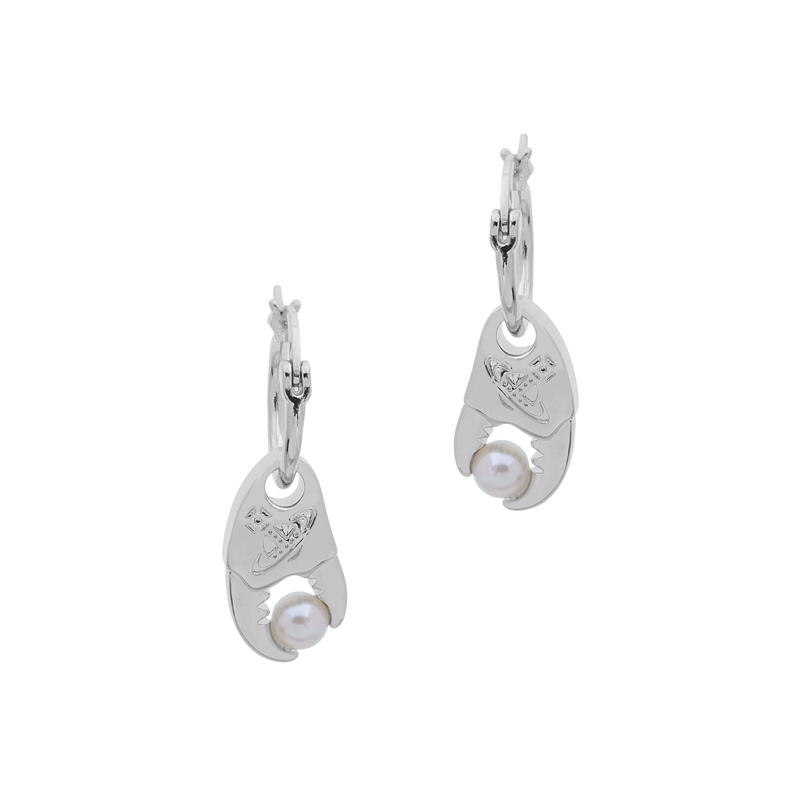 Freda Crab Pincer Pearl Earrings