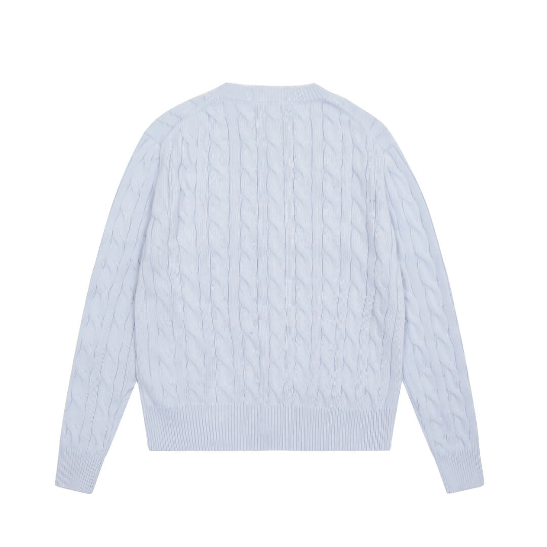 Solid Color Twist Pattern Saturn Knitwear