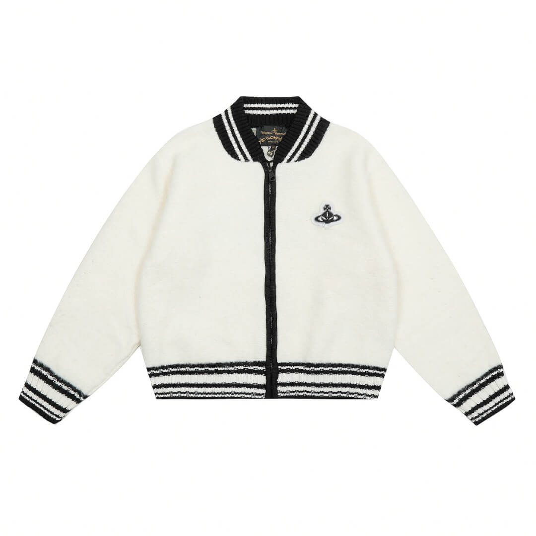 2 Colors Saturn Zipper Baseball Jersey