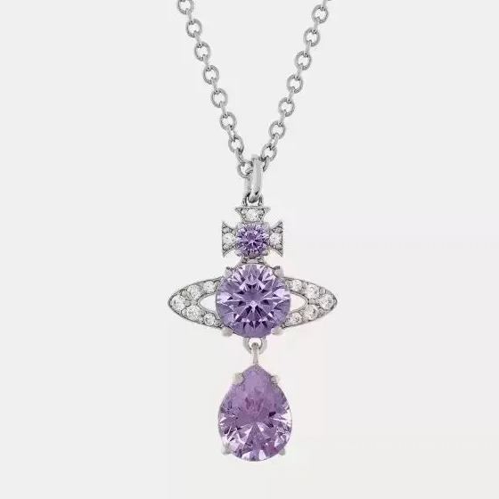 ISMENE Full Diamond Drop Necklace