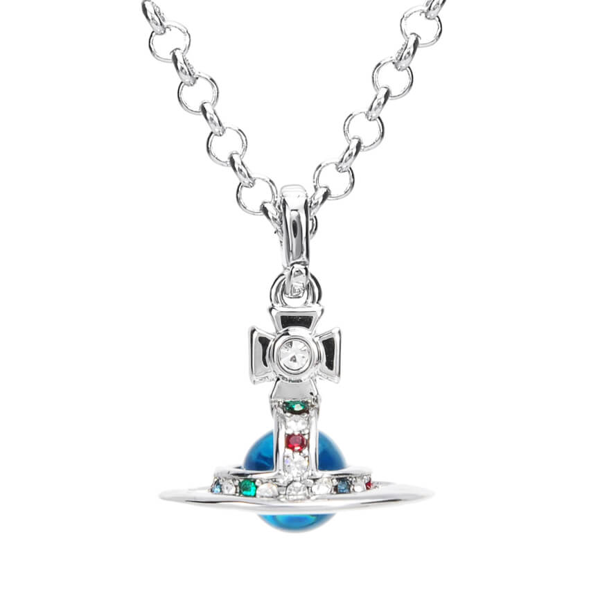 6MM ORB Classic Saturn Pendant Necklace