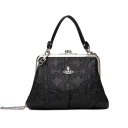 Black Leather Embossed