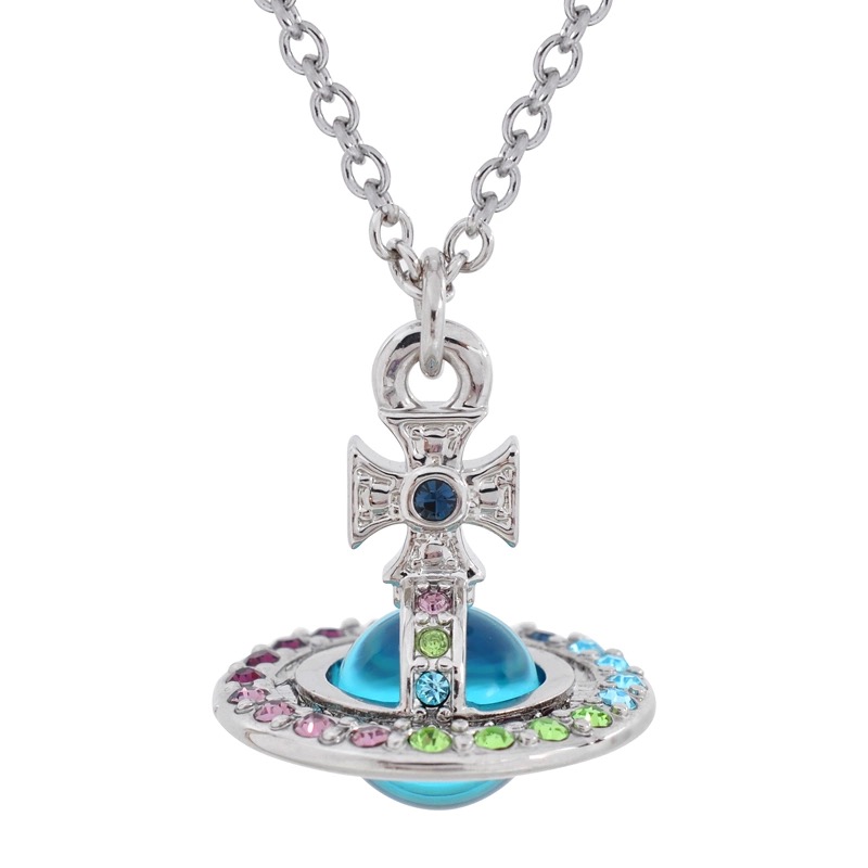 10MM ORB Classic Saturn Pendant Necklace