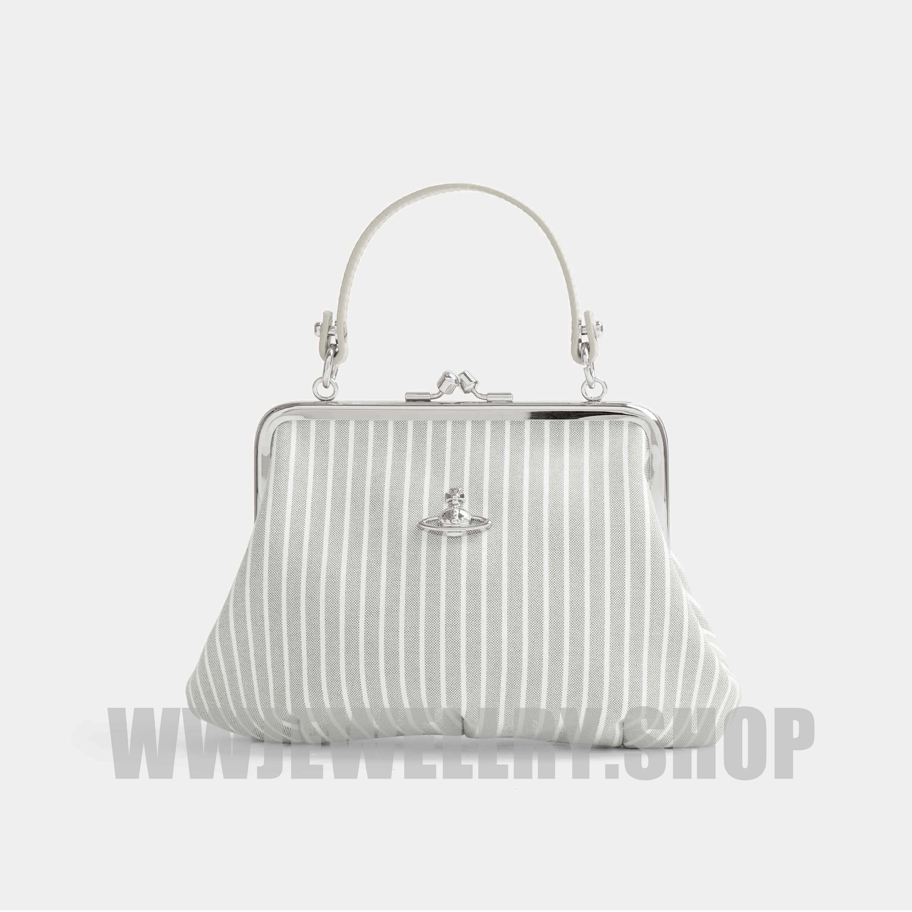 Thyme Stripe Granny Frame Purse