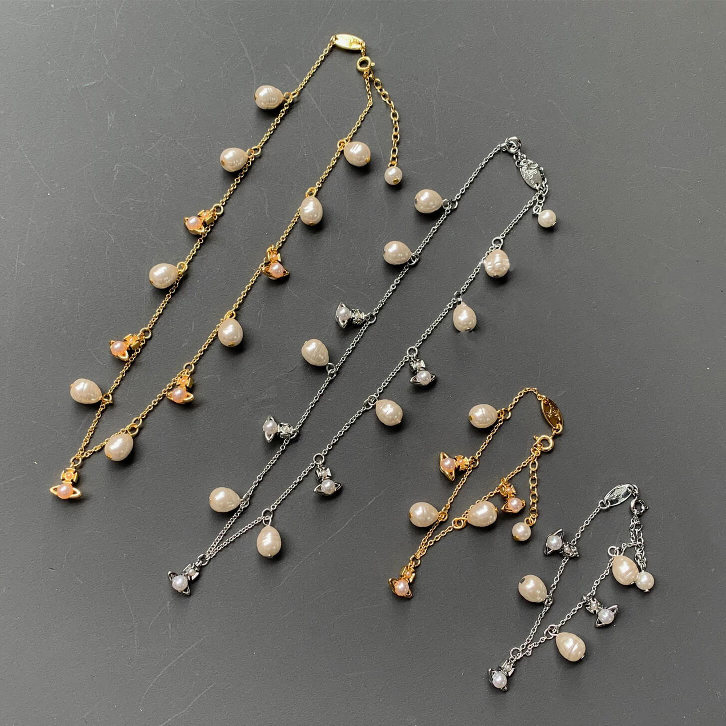 Saturn Pearl Bracelets