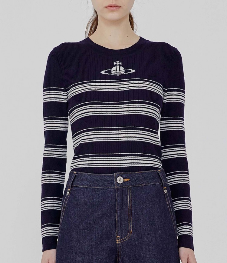 Striped pullover knit