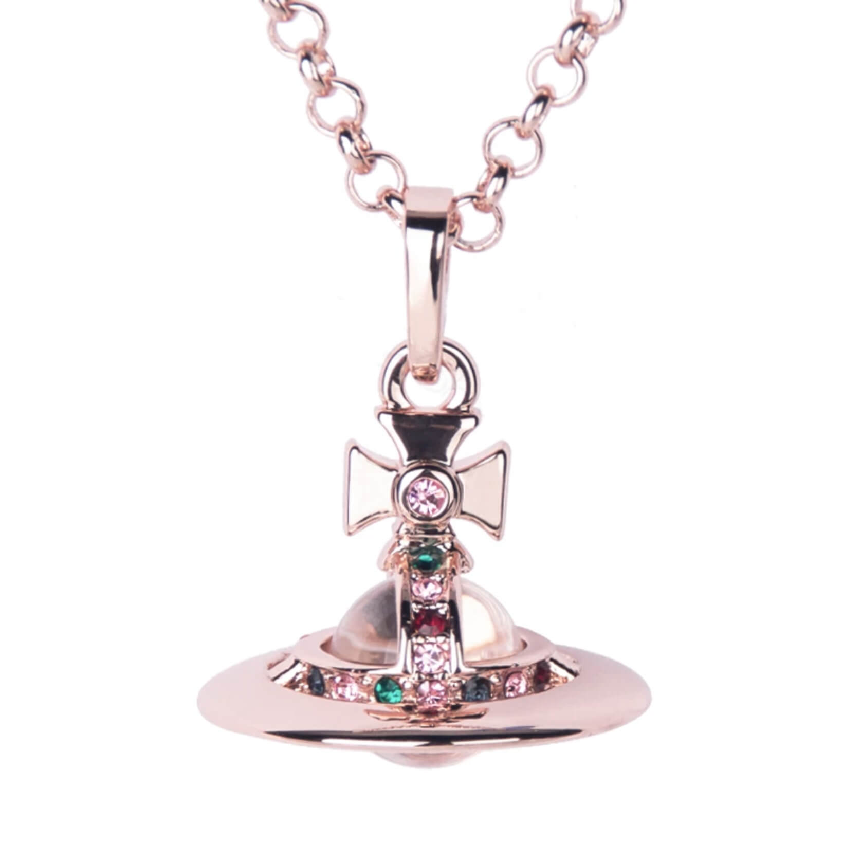 10MM ORB Classic Saturn Pendant Necklace