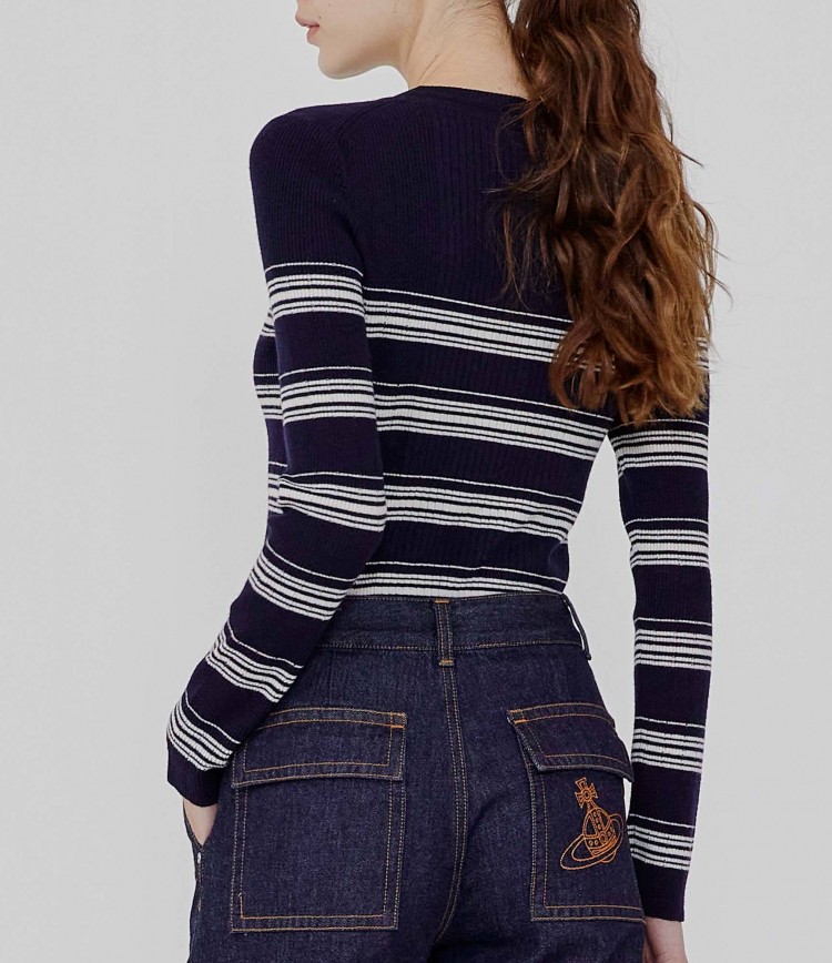 Striped pullover knit