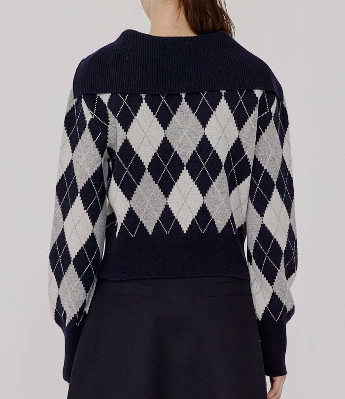 Argyle Sailor Knit Sweater