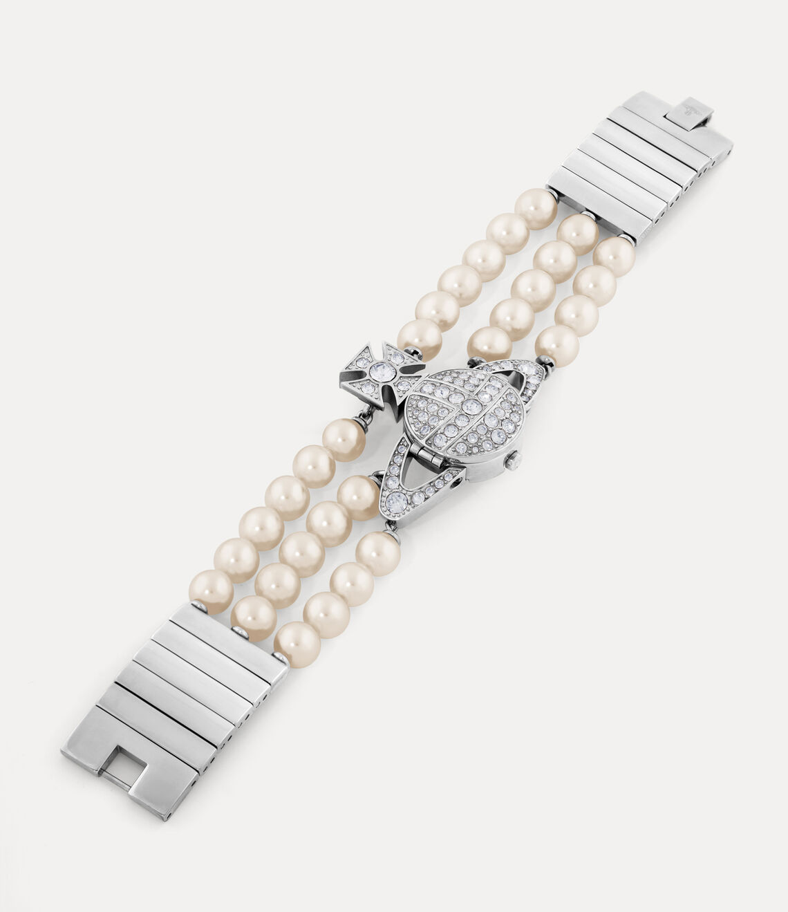 The Strand Watch-Triple Pearl  Diamond  Watch