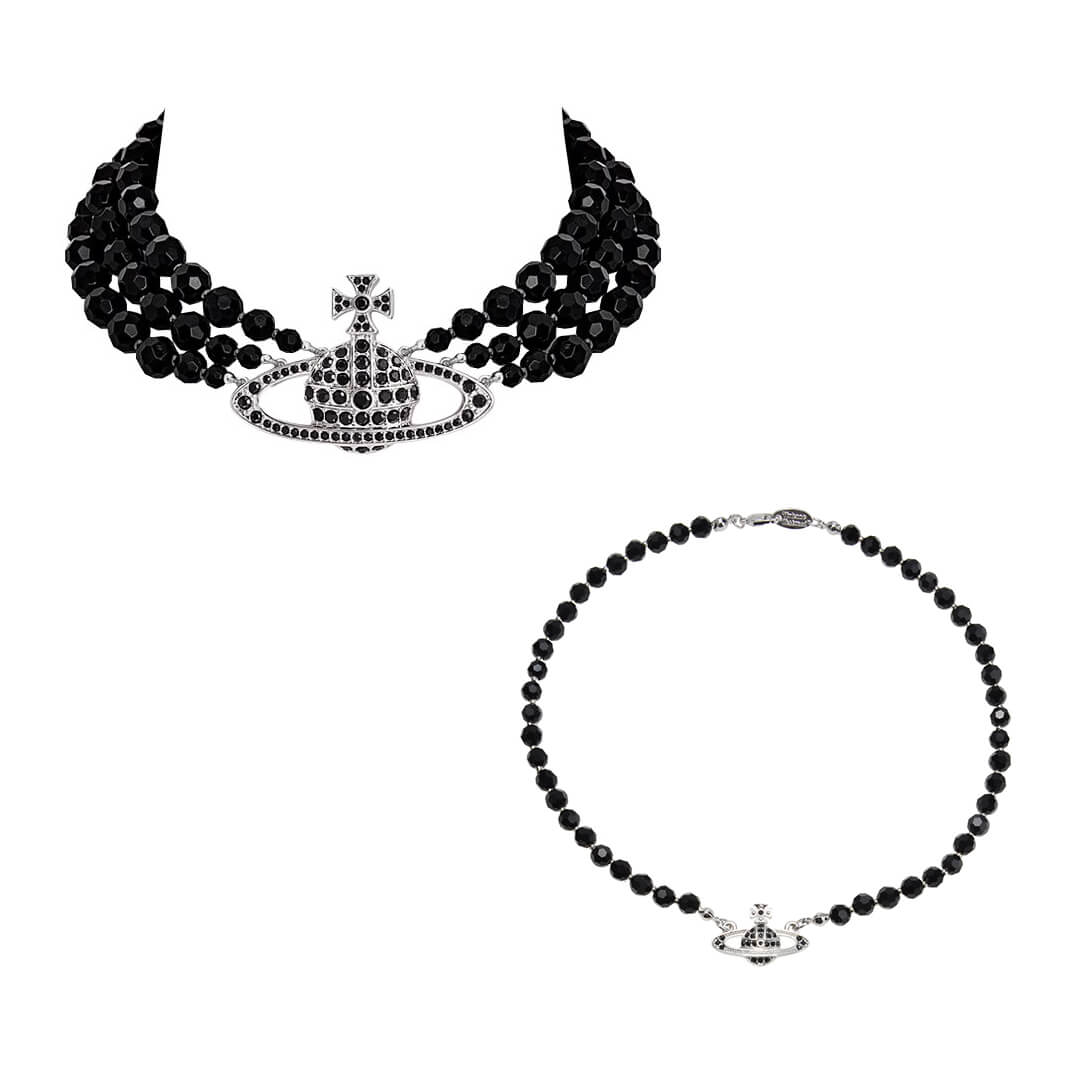 Black Crystal Necklace