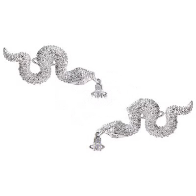 Snake Full Diamond Earrings