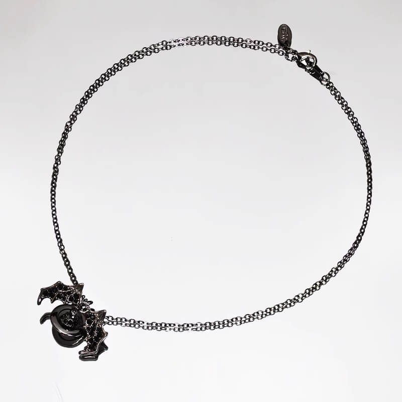 Black Bat Necklace