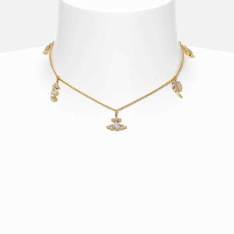 NORENA Saturn Anchor Palms Necklace