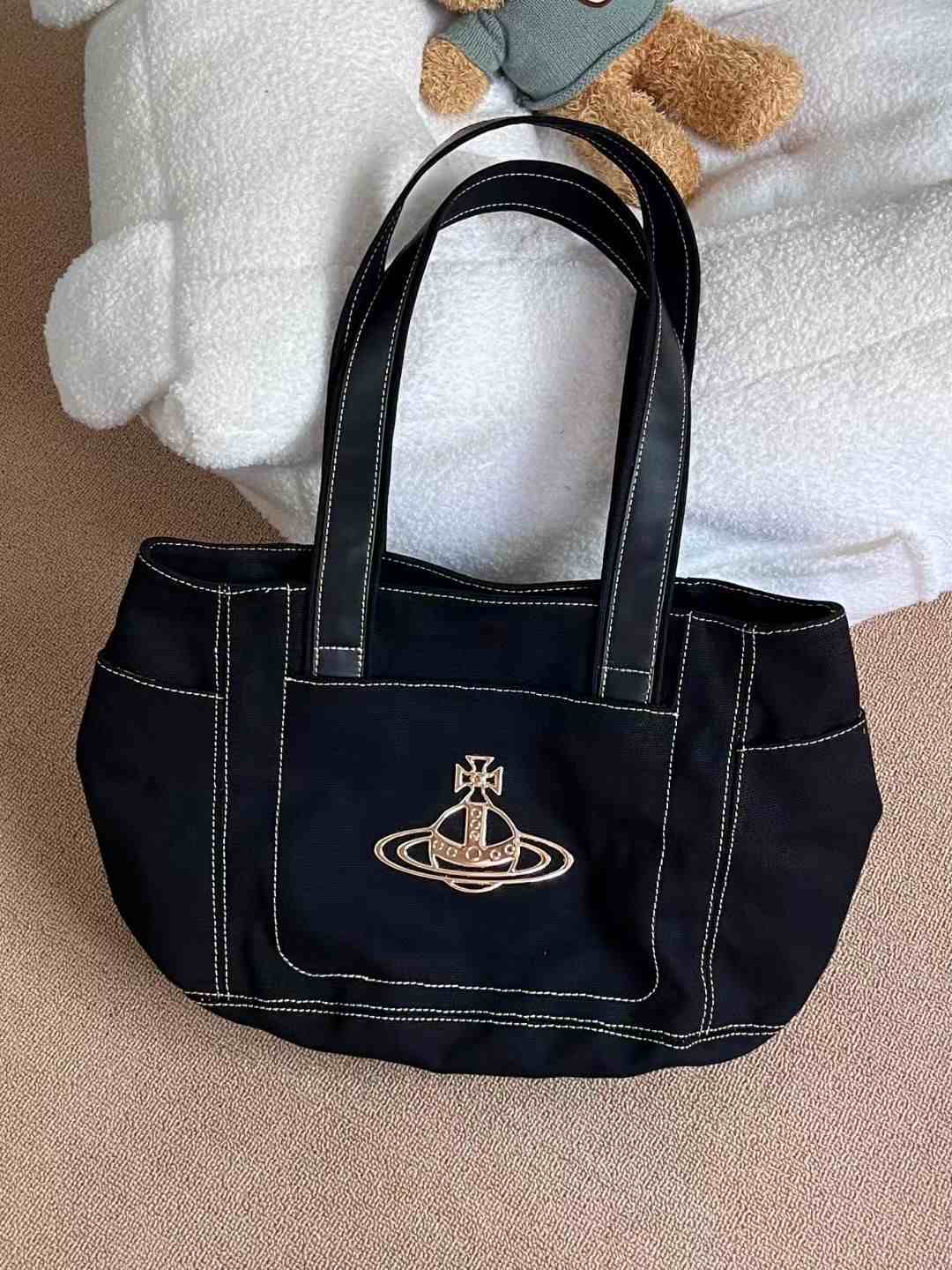 vintage canvas bag large capacity tote bag