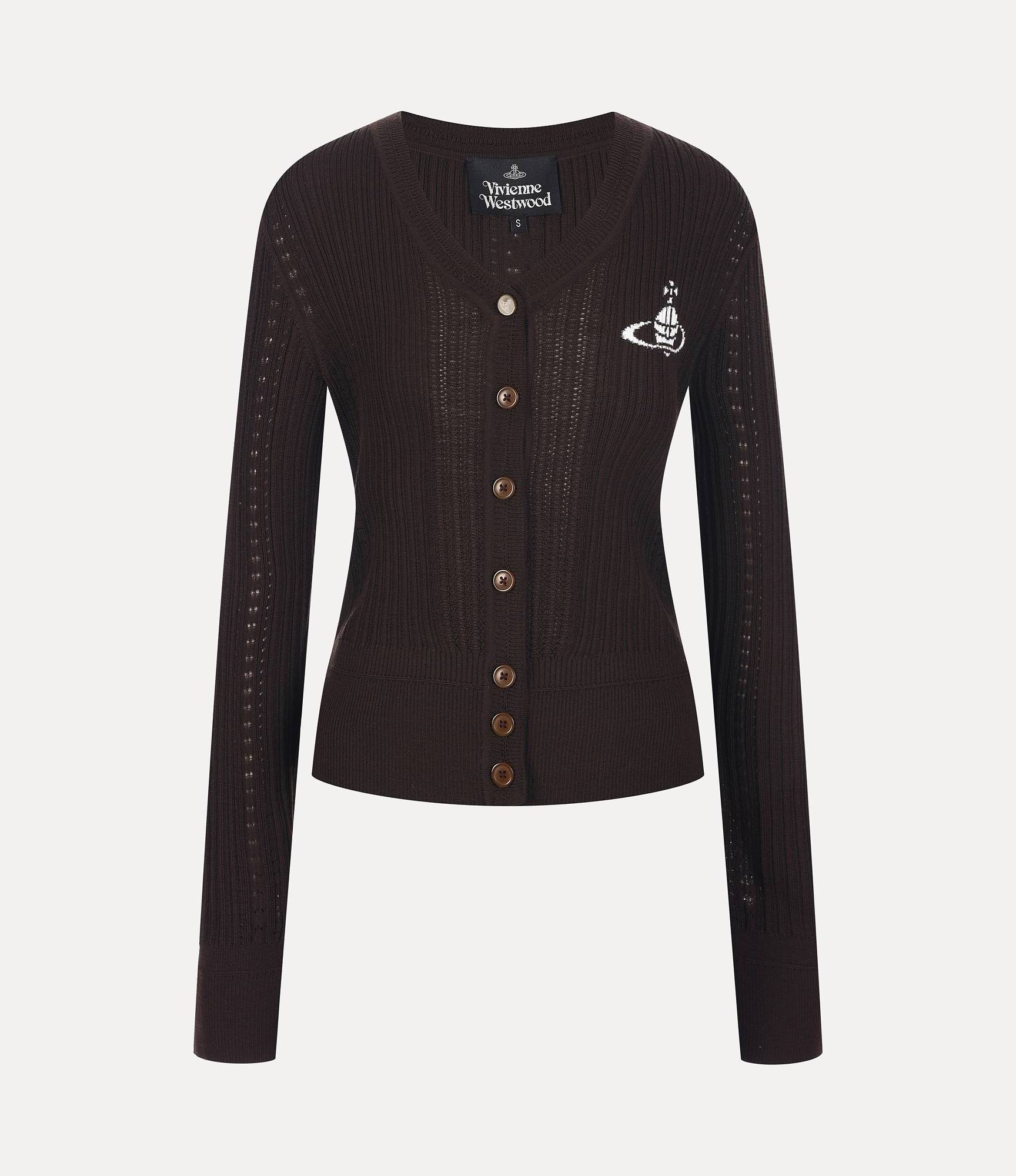 V-neck basic ribbed cardigan