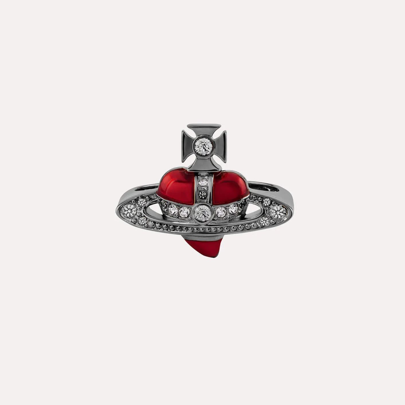 New Diamante Heart Rings