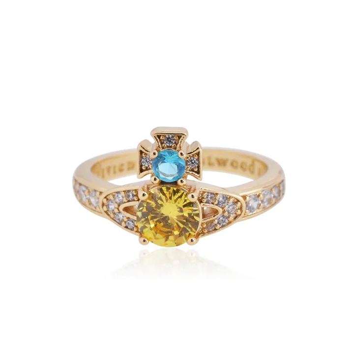 Full set of orbital zirconium Stone Ring