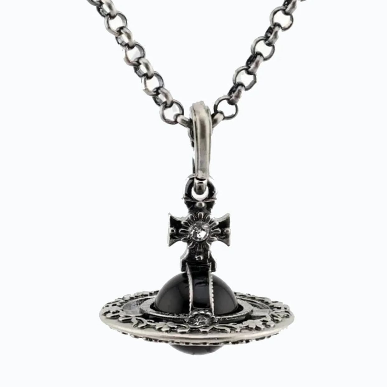 10MM ORB Classic Saturn Pendant Necklace