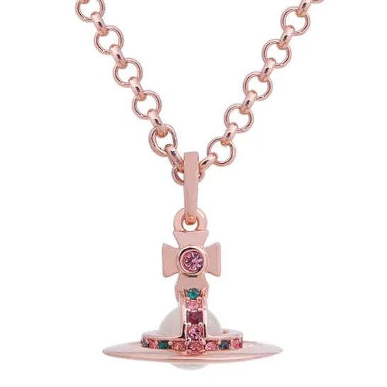 6MM ORB Classic Saturn Pendant Necklace