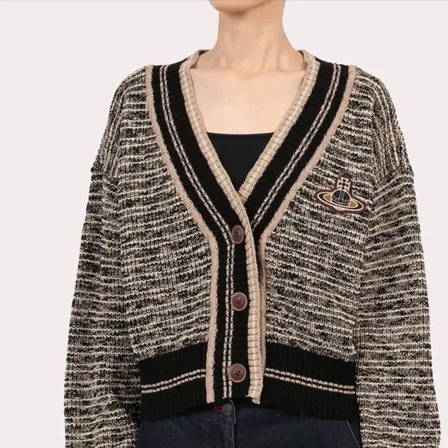 V-neck Cardigan Saturn Sweater