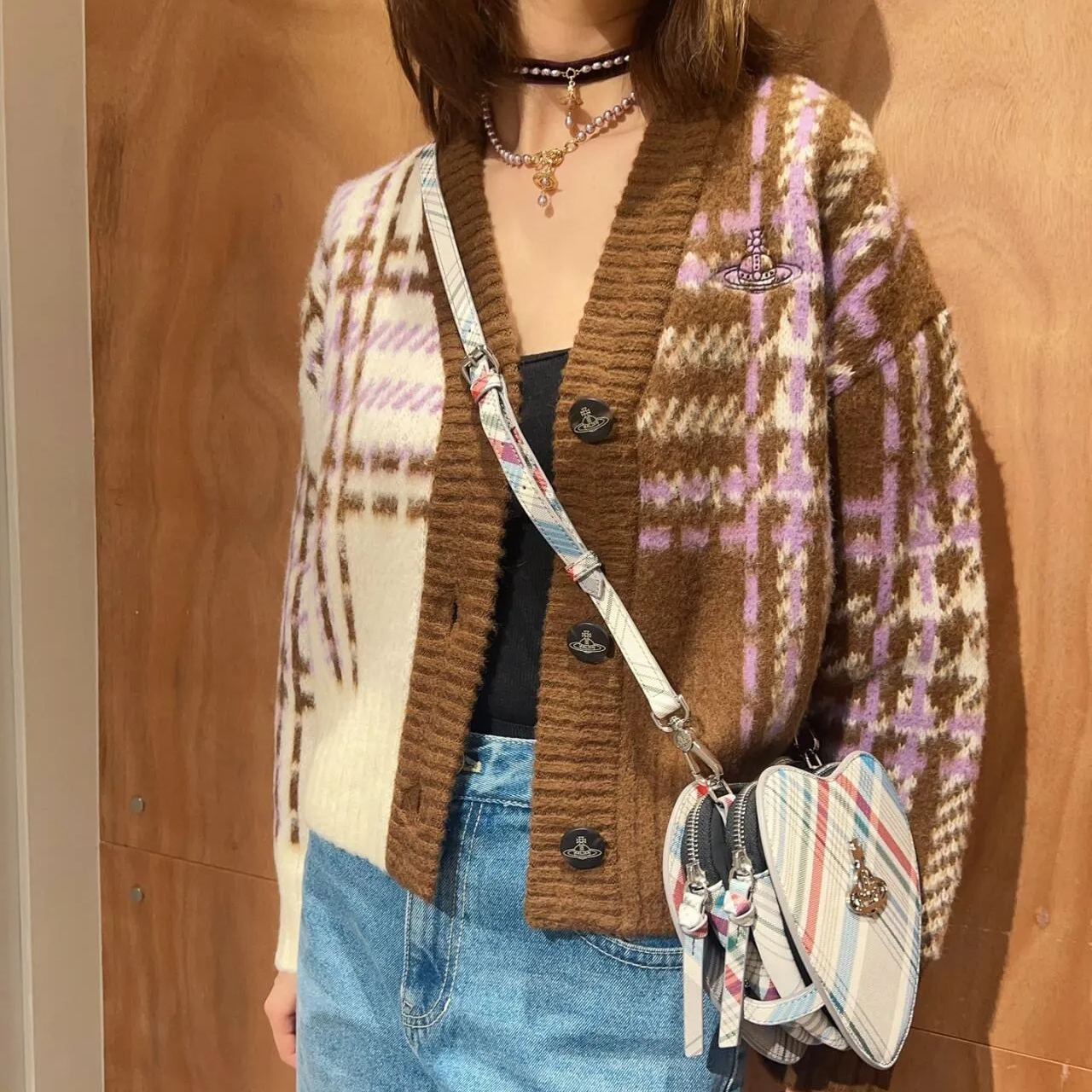 Colorblocked Cardigan Saturn Sweater