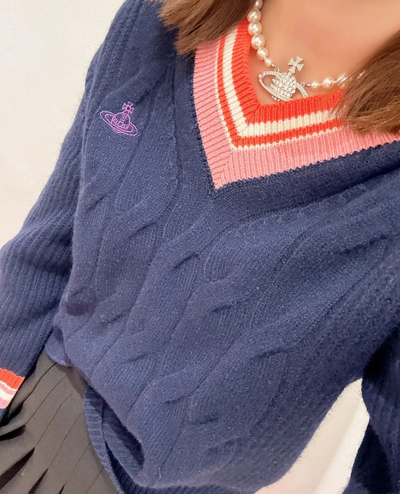 V-neck Saturn Sweater